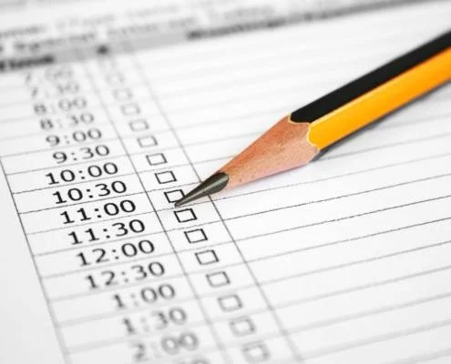 Kalender book en aftale til forboen